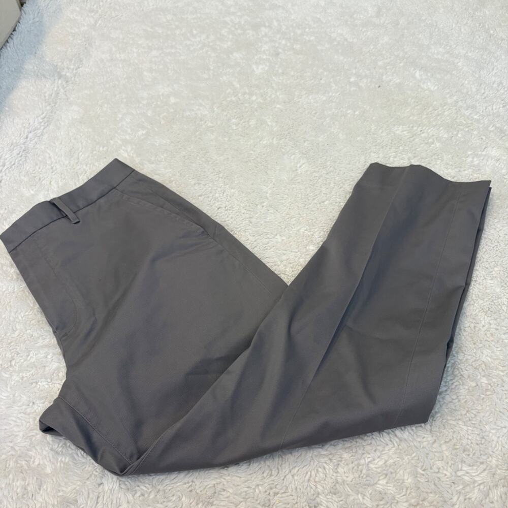 Bonobos Mens Straight Leg Cotton Pants Grey 33x32 Preppy Casual Office Tailored - Picture 1 of 7